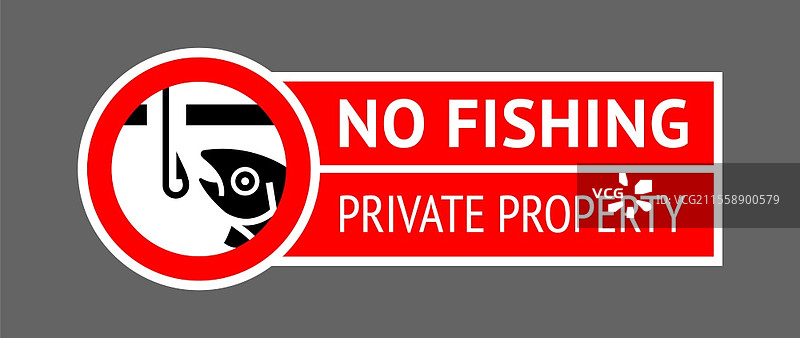 标签：禁止冰钓，印刷用矢量插图。标签：禁止冰钓图片素材