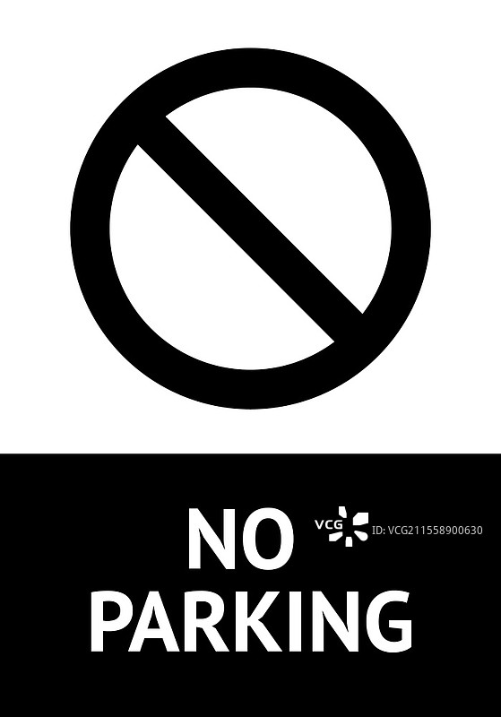 禁止停车标志，现代标签，适合打印，矢量插图10eps。禁止停车标志，现代标签适合打印。图片素材