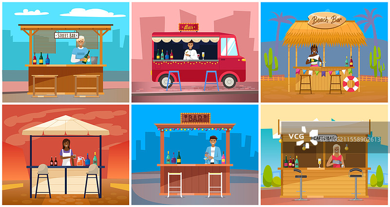 在街头咖啡馆喝咖啡和用餐。朋友们聚会。城市中拥挤的户外餐厅或酒吧。在咖啡馆餐厅放松，酒吧聚会。调酒师正在调制饮品。户外节日。在街头咖啡馆喝咖啡和用餐。朋友们聚会。城市中拥挤的户外餐厅或酒吧。图片素材