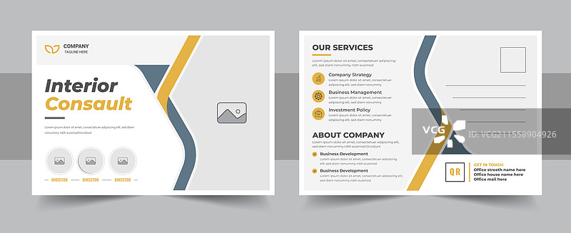 室内明信片设计模板图片素材