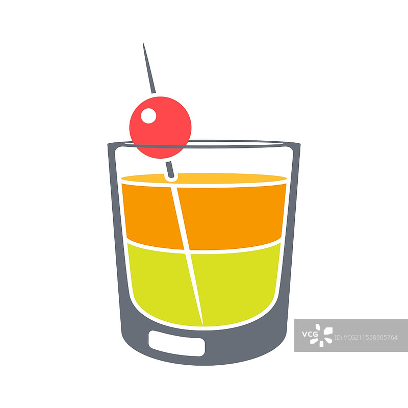 鸡尾酒插图，适合派对、酒吧和餐厅菜单的酒精饮品。图片素材