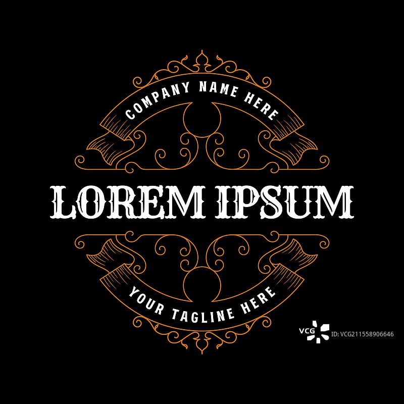 老式复古边框复古徽章标志图片素材