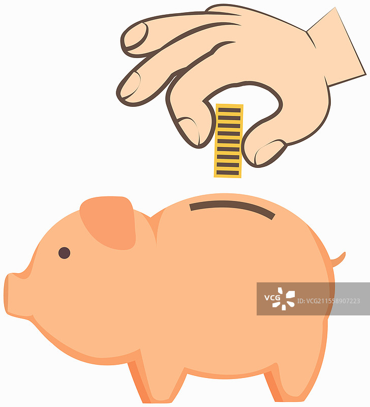 人手将硬币放入白色背景上的储蓄罐图标。捐款、慈善、投资。利润、收入、薪资增长。手握金色美元。猪形储蓄容器。人手将硬币放入白色背景上的储蓄罐图标。捐款、慈善、投资。图片素材