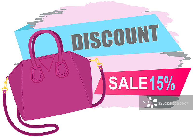 女性手袋促销海报。折扣、特价优惠宣传，购物广告。手绘风格矢量设计插图，立即购买概念，黑色星期五营销广告模板。女性手袋促销海报，立即购买。折扣、特价优惠宣传，购物广告。图片素材