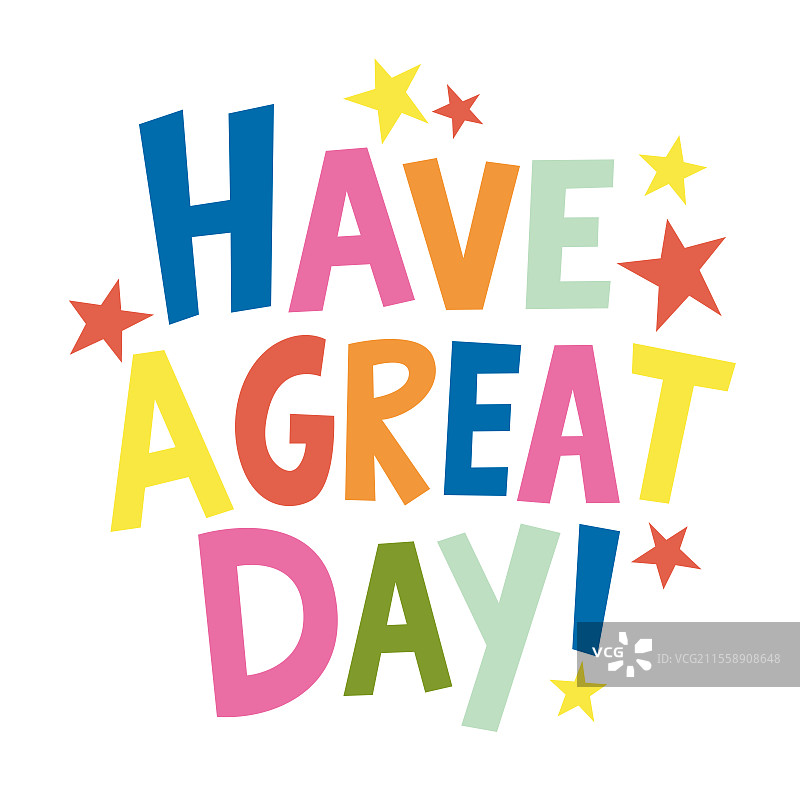 多彩英文标题字母搭配明亮星星图片素材