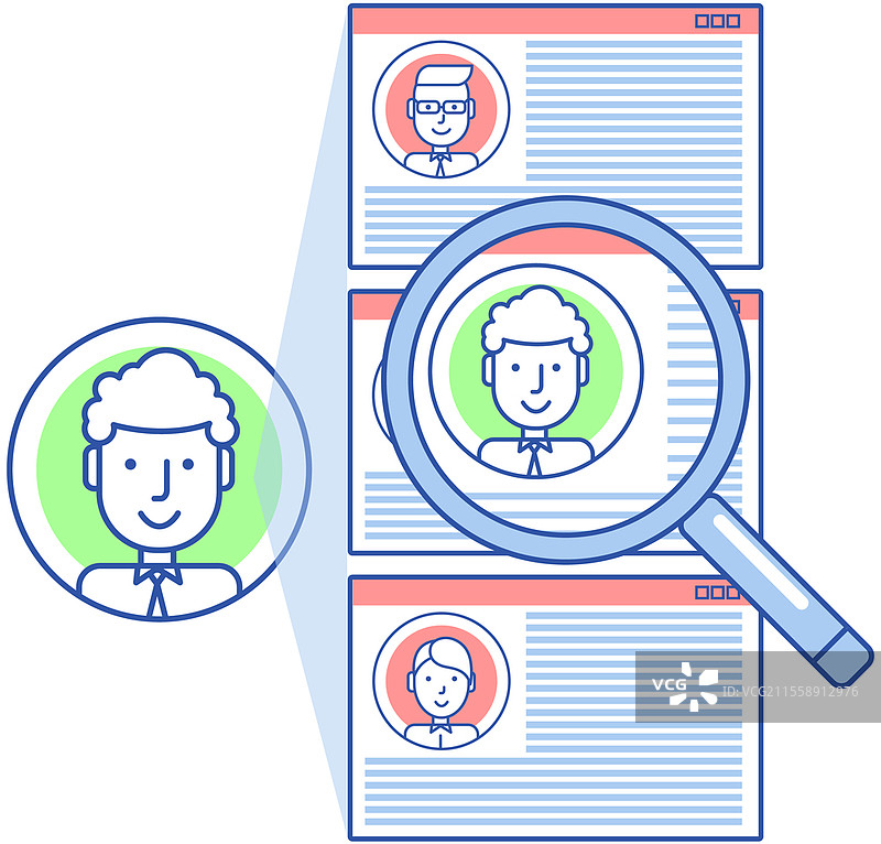 人力资源管理与招聘概念。工作面试，招聘机构程序设计。求职与就业机会的网站。通过互联网选择候选人和员工。人力资源管理与招聘概念。工作面试，招聘机构程序设计。图片素材