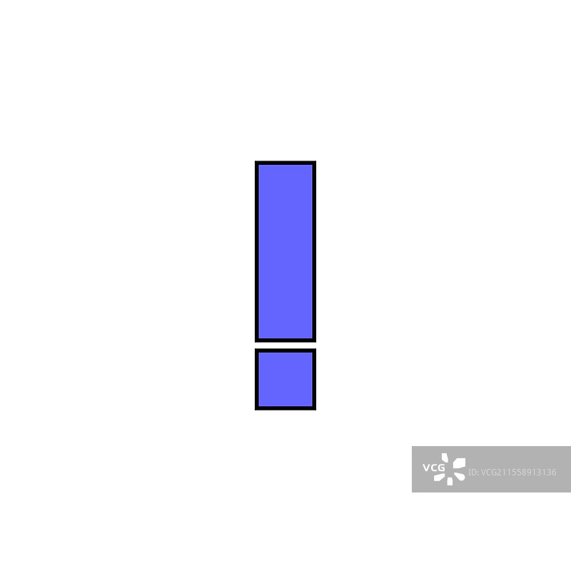 用彩色纸折叠的字母字体，使用多彩丝带制作的感叹号，矢量插图10EPS。用彩色纸折叠的字母字体，使用多彩丝带制作，矢量插图10EPS。图片素材