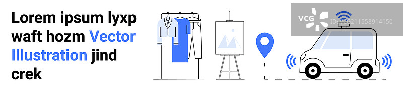 智能汽车自动化时尚配送图片素材