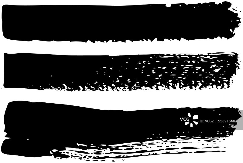 一组不同的抽象形状、涂抹和印刷。黑色设计元素在白色背景上独立展示。用于创造风格的无缝图案。装饰模板，设计风格的笔触。装饰模板，设计风格的笔触。一组不同的抽象形状、涂抹。图片素材