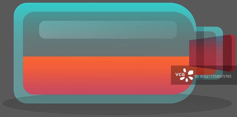 实验室玻璃器皿，透明瓶装液体和软木塞，化学试剂或特殊成分。带刻度的试管、装有红色液体的烧杯和瓶子。用于化学测试收集的设备。实验室玻璃器皿，透明瓶装液体和软木塞，化学试剂或特殊成分。图片素材