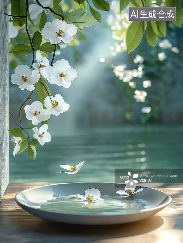 【AI数字艺术】白兰花图片素材