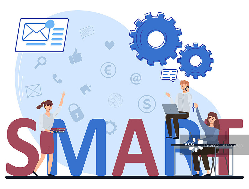 团队合作概念，聪明的商务人士一起解决任务，坐在桌子旁使用笔记本电脑。老板与下属交谈。合作的员工讨论计划，使用电脑工作。图片素材