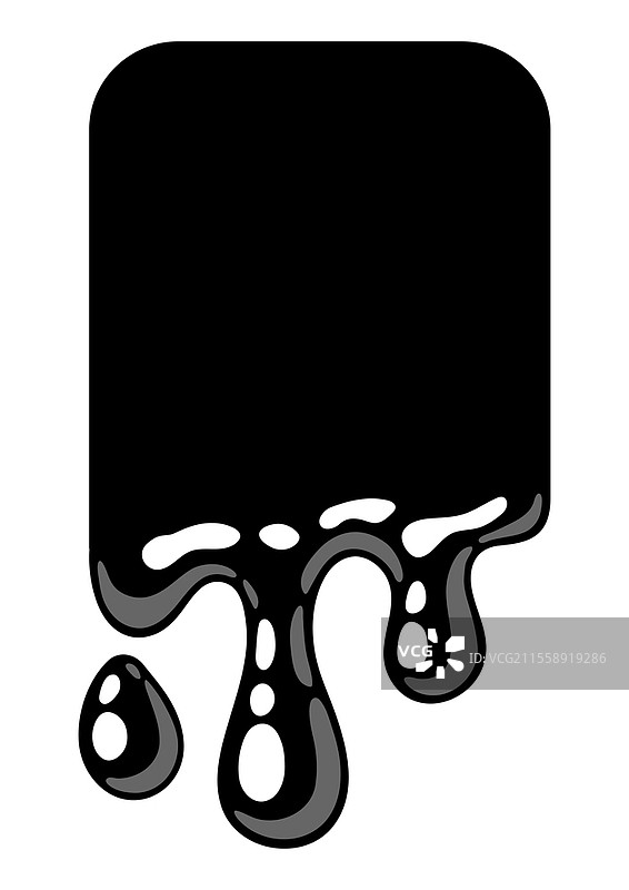 滴落的流动粘液。毒性粘液污迹滴落。泄漏的油漆条纹。万圣节装饰。图片素材