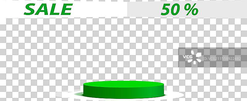 绿色演讲台在绿色工作室房间里图片素材