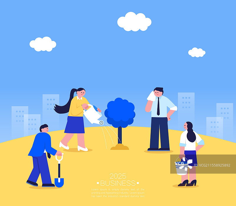 插图，商业，经济，增长，成功图片素材