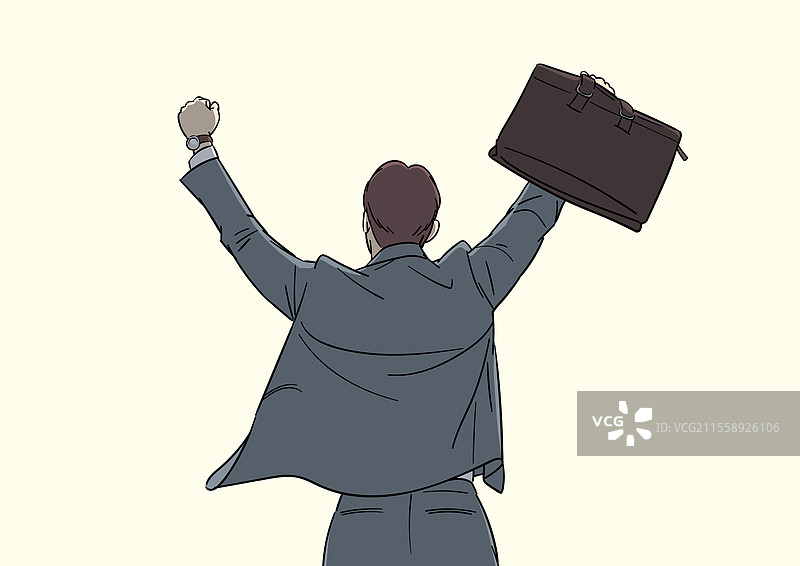 线条艺术，商业，希望，奋斗，白领，背影图片素材