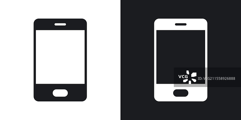 手机刘海图标集，黑色和彩色风格图片素材