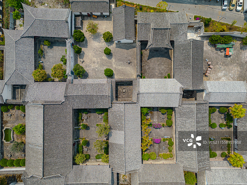 云南德宏梁河县南甸宣抚司署景区航拍图片素材