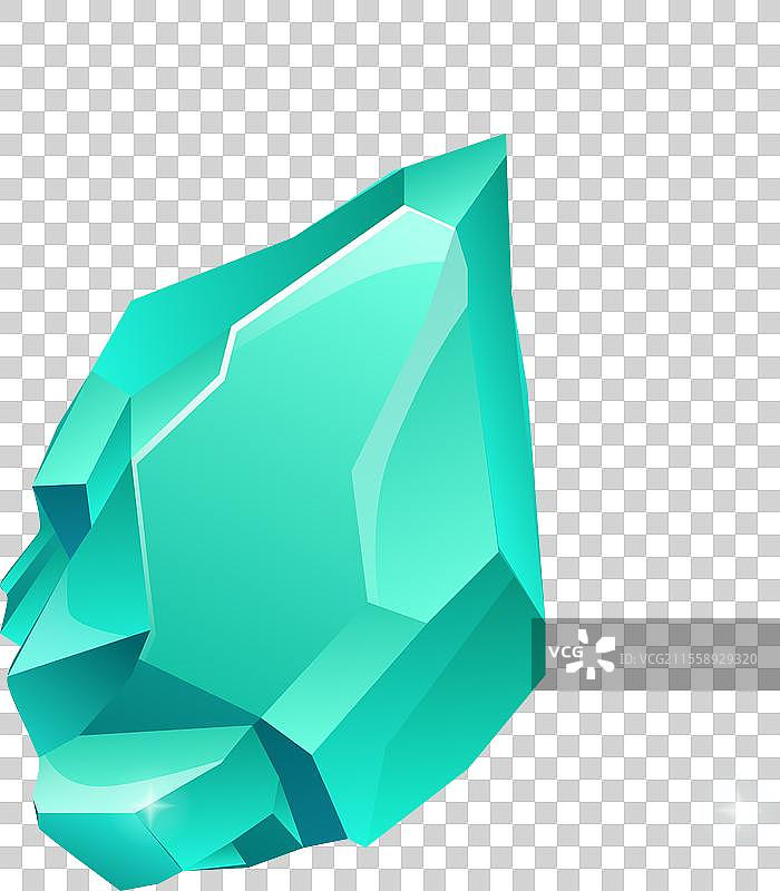 绿色未切割的明亮宝石，闪耀着光泽和光辉图片素材