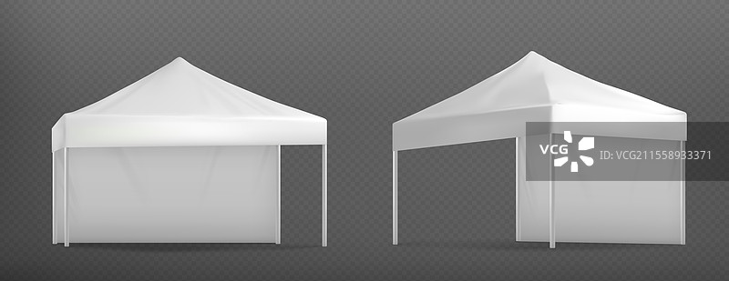 白色活动帐篷模型，遮阳篷支架图片素材
