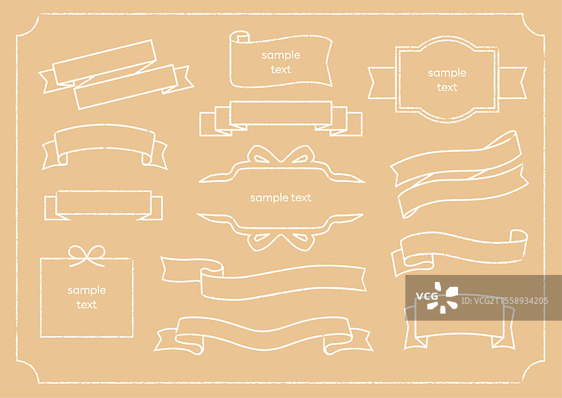 矢量设计元素，丝带，框架图片素材