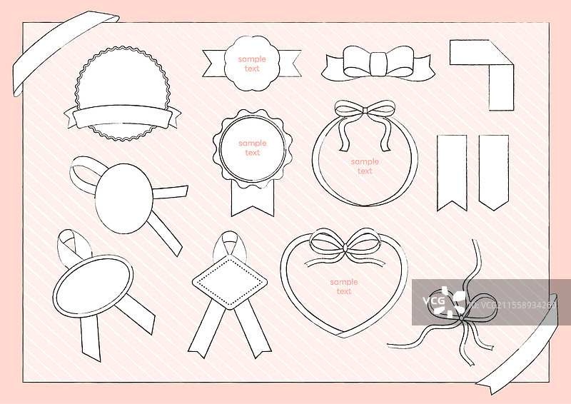 矢量设计元素，丝带，框架图片素材