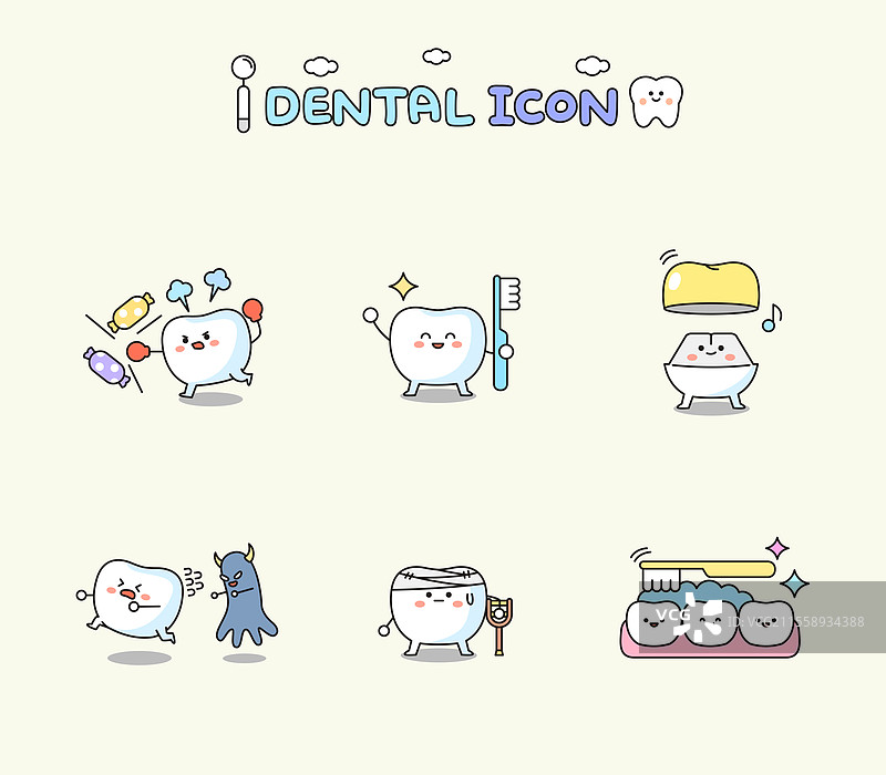 角色，牙齿，口腔健康，刷牙，牙冠，蛀牙图片素材