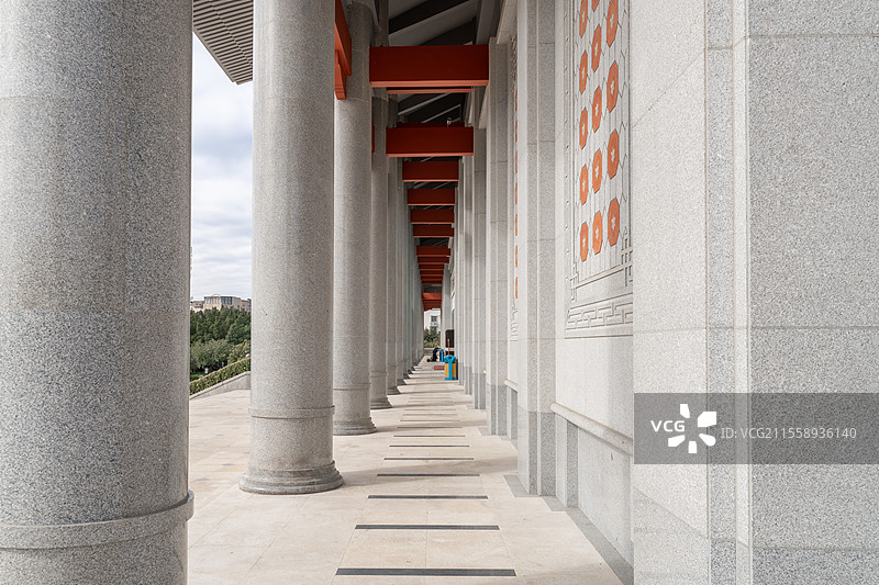 福建厦门集美学村陈嘉庚纪念馆的建筑结构局部图片素材