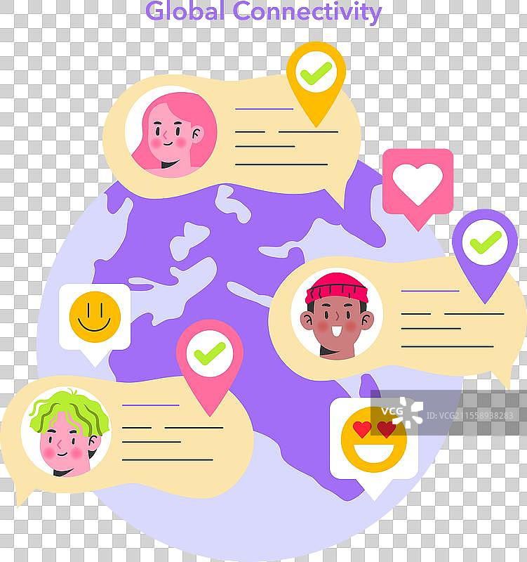 数字原住民平面图图片素材