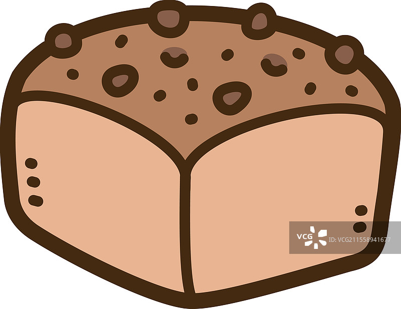 巧克力面包 - 蛋糕和面包店涂鸦艺术图片素材