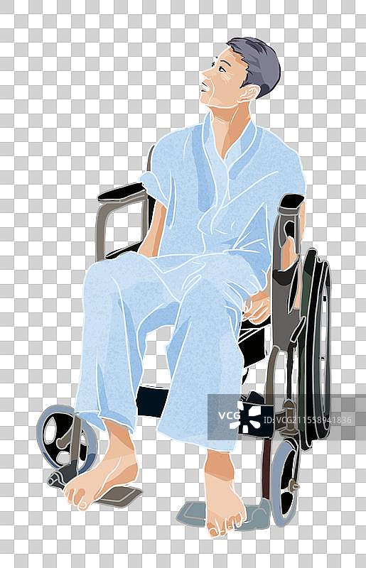 坐轮椅的老人图片素材