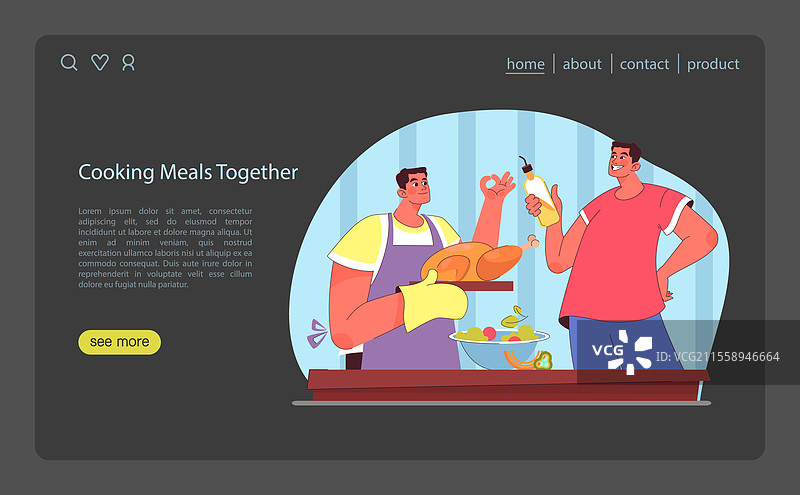 餐食准备概念，伙伴们分享图片素材