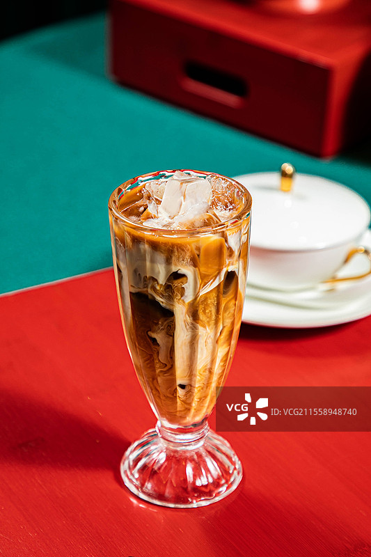 杨枝甘露奶茶港式奶茶下午茶甜品芒果图片素材