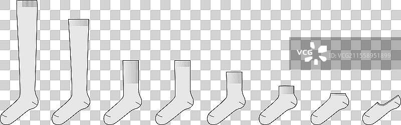 袜子套装 - 低帮、高帮、船袜图片素材