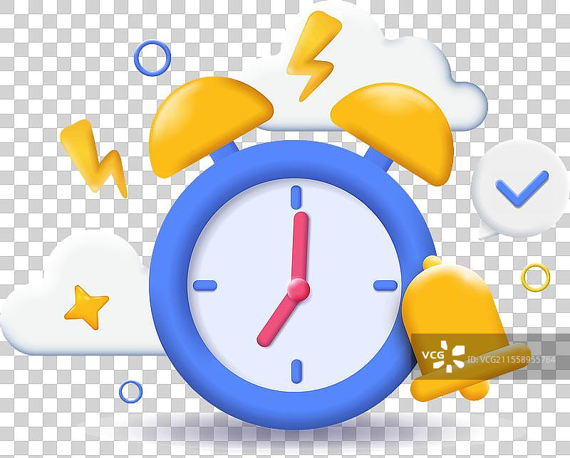 3D闹钟图片素材