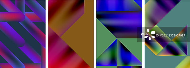 一组抽象几何海报图片素材