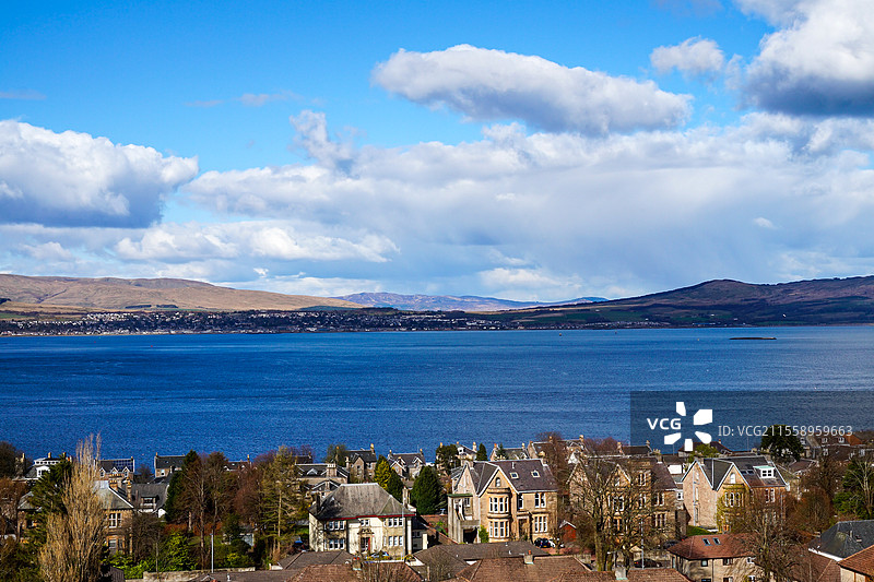 位于英国苏格兰克莱德河口的格拉斯哥港口小镇图片素材