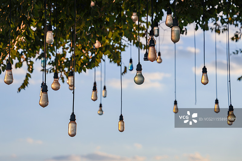 秦皇岛西港花园布景低角度视图图片素材