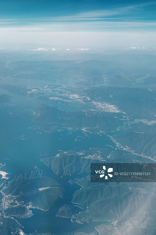 杭州千岛湖上空图片素材