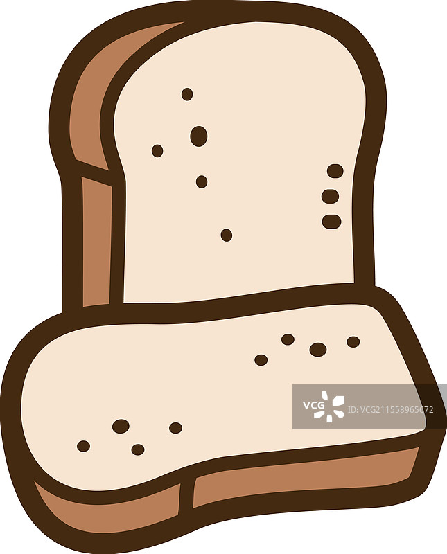 白面包 - 食品和饮料涂鸦艺术图片素材