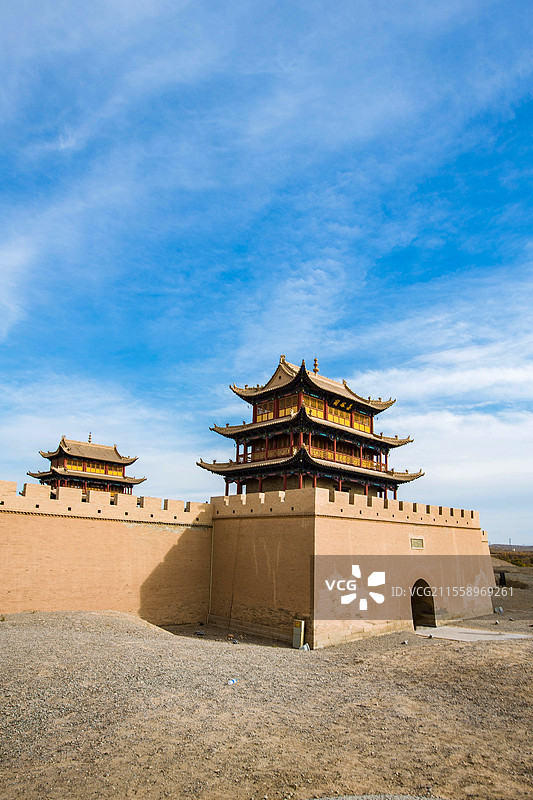 中国甘肃省嘉峪关市嘉峪关关城景观图片素材