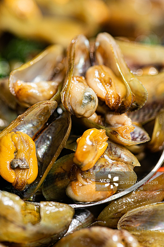 爆炒海瓜子潮州菜粤菜香港美食海瓜子图片素材