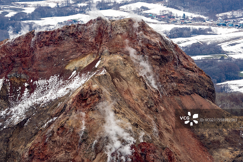 北海道有珠山图片素材