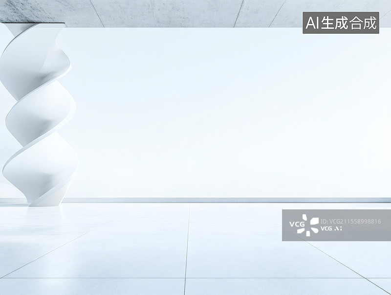 【AI数字艺术】现代建筑内部空间图片素材