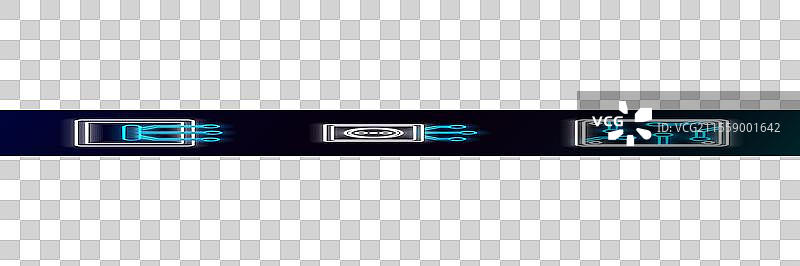 平板电脑和遥控器图标设置线处理器图片素材