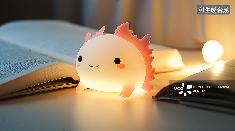 【AI数字艺术】书本上的可爱小精灵图片素材