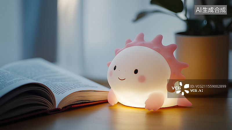 【AI数字艺术】书本上的可爱小精灵图片素材