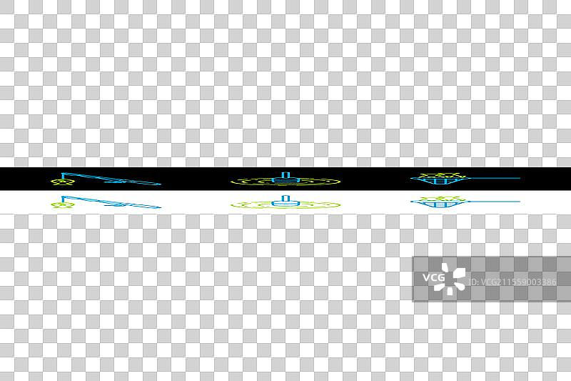 设置有鱼竿和浮漂的线钓渔网图片素材