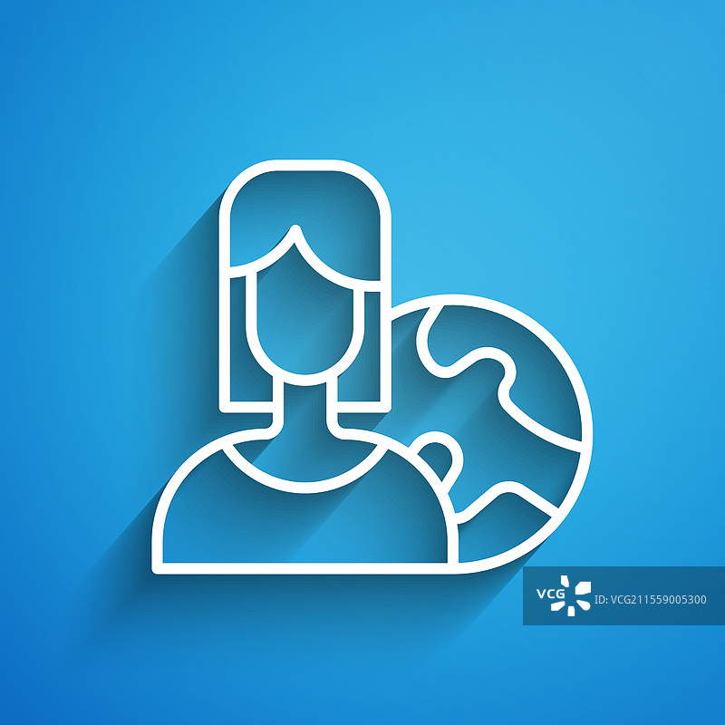 来自不同国家的女性白线图图片素材