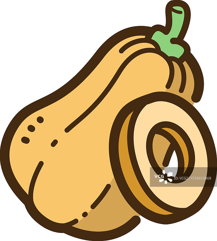 生的南瓜 - 食物涂鸦艺术图片素材